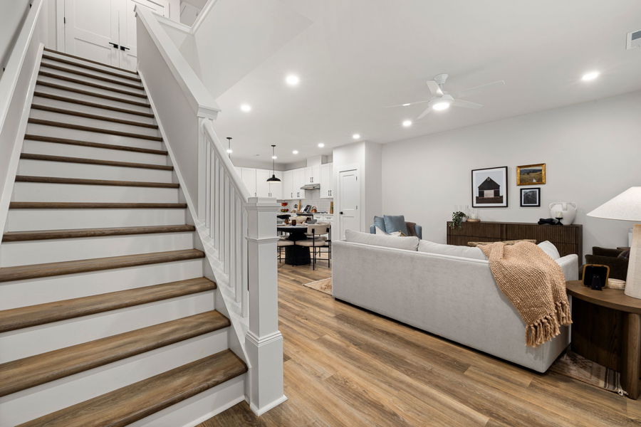 Two-story townhome interior at HARMON Jefferson Village