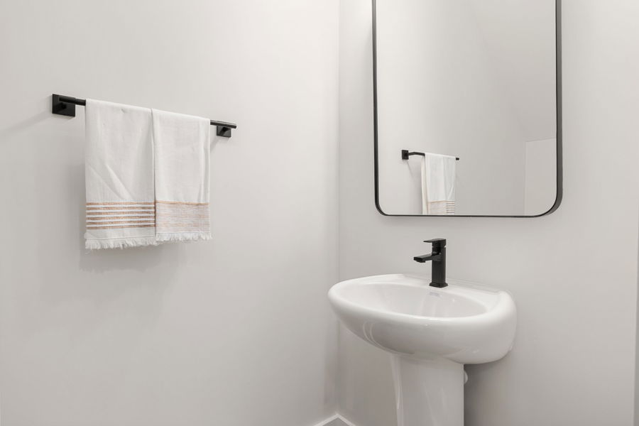 Half bath on the main level of a HARMON Jefferson Village townhome