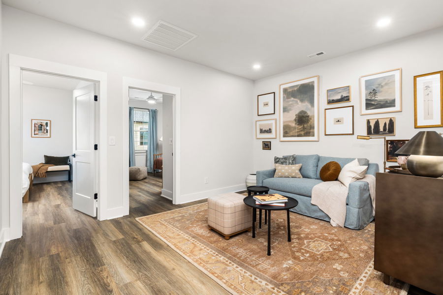 Upstairs loft space in a HARMON Jefferson Village townhome